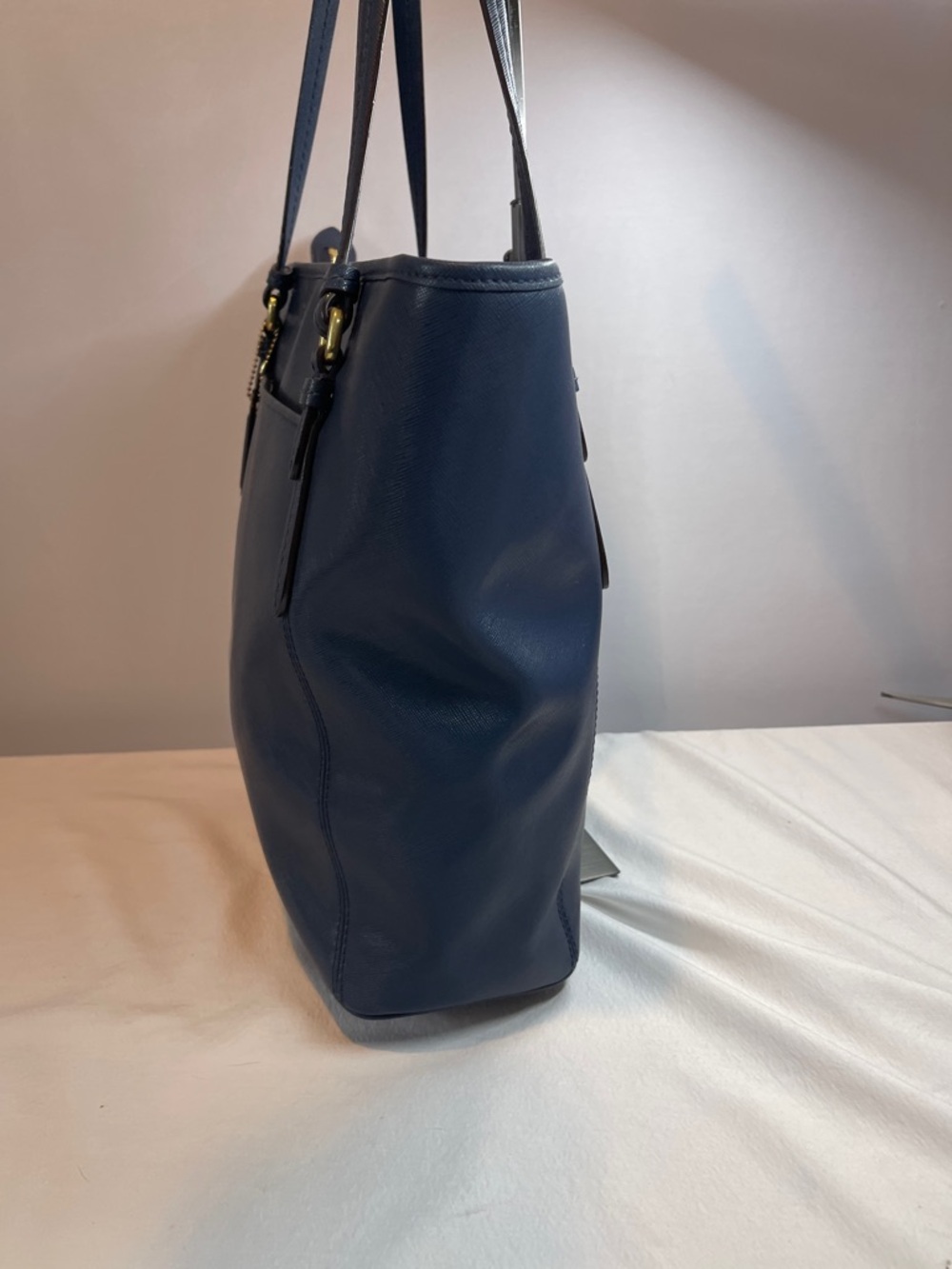 Coach E1480-F27349 Peyton Navy Leather Tote - Picture 7 of 12